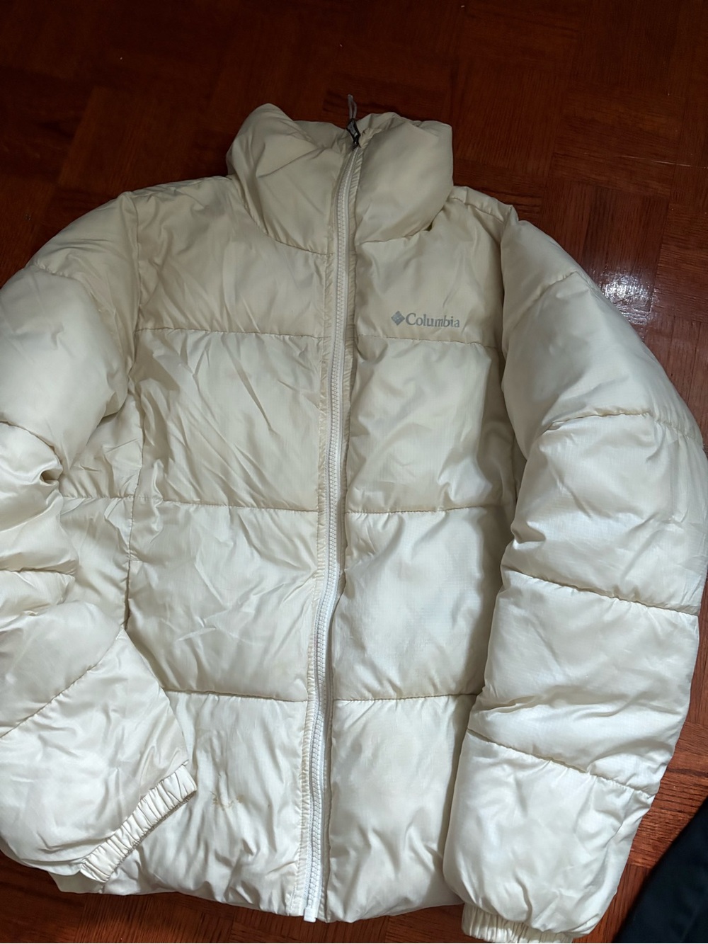 Columbia Off-White Quilted Puffer Jacket